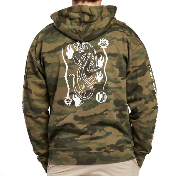 ROSE PANTHER CAMO PULLOVER HOODIE