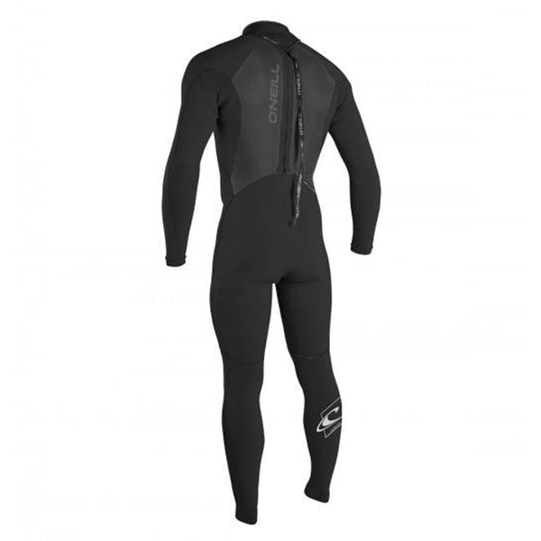 Black wetsuit with brand logo on a white background