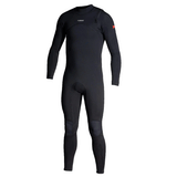 Front of black zipperless wetsuit on white background