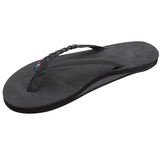 black sandal with braided strap
