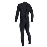 back of black wetsuit on white background