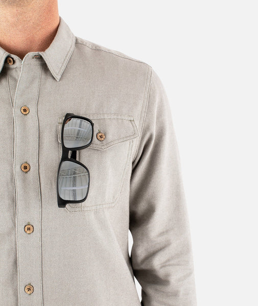 Essex Oyster Twill Shirt - Heather Grey