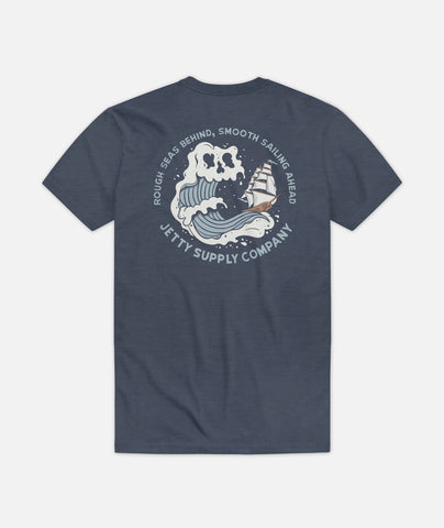 Rough Seas Tee - Navy