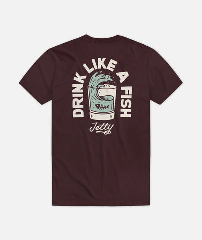 Splash Tee - Oxblood Black