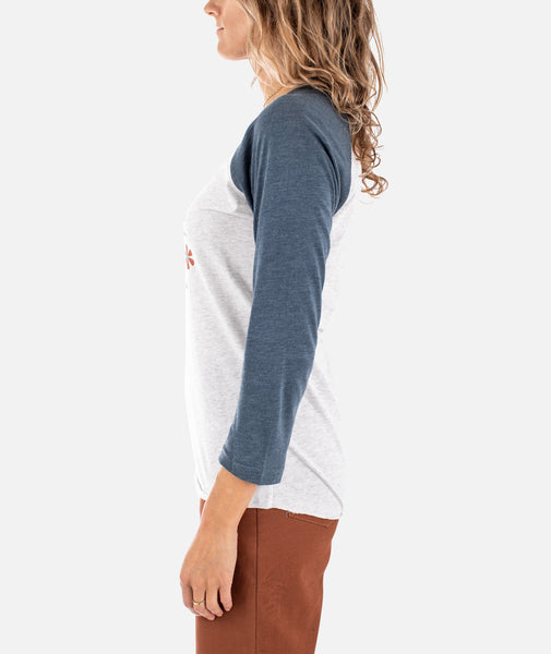 Wildflowers Raglan - Indigo