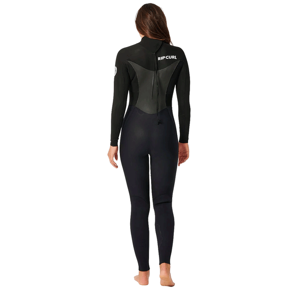 woman in black wetsuit on a white background