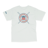 white t-shirt with jr lifeguard logo on white background