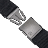 black elastic belt with plastic snap lock buckle