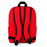 red backpack on white background
