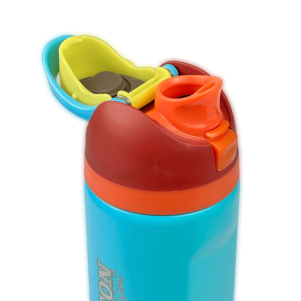 mouth of water bottle with cap off