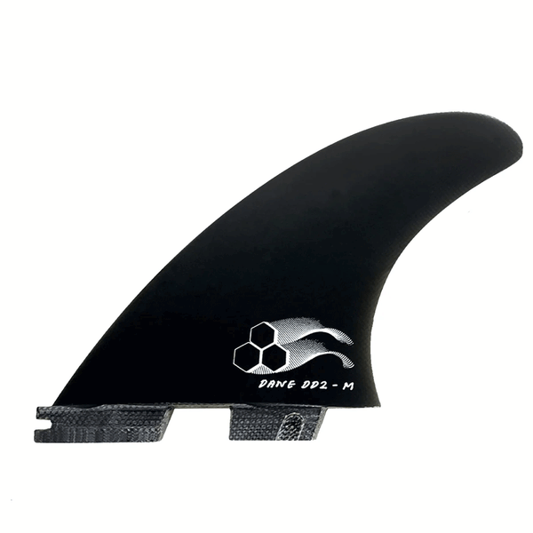 black surf fin with Channel Islands logo