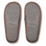 bottom of slide sandals with rubber grip that reads Cobian