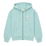 Mint color Women's zip-up hoodie with small Hurley Huntington Beach logo on the left chest.