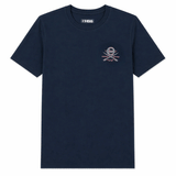front of navy blue shirt with HSS's Hardcore logo on chest. 