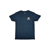 Navy Blue t-shirt with White logo on chest