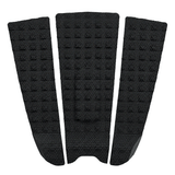black 3 piece surf traction pad with arch and kick tail