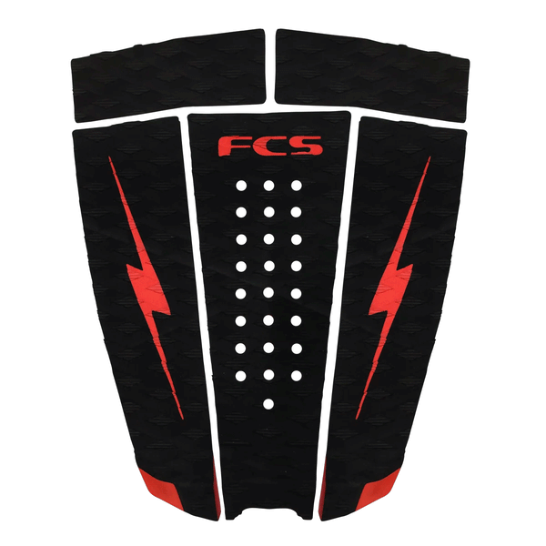 black 5 piece traction pad with red logo