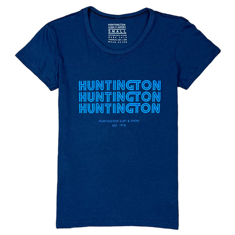 WOMENS ON REPEAT TEE blue