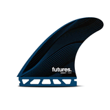 black and blue surf fin on a white background