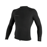 front of black long sleeve wetsuit jacket