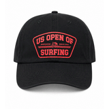 black hat with red US Open Shield logo on white background