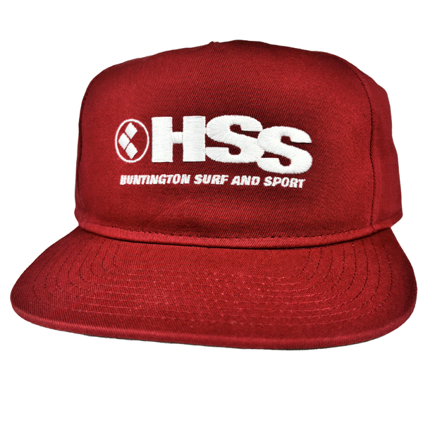 red hat with white HSS logo stitched on the front