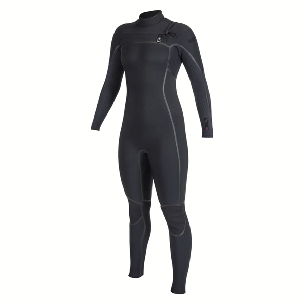 black womens wetsuit on a white background