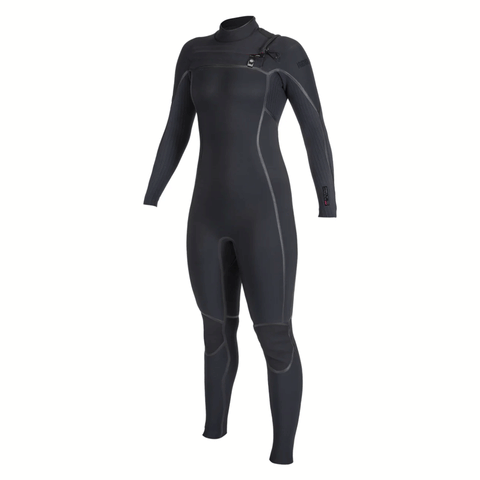 black womens wetsuit on a white background