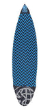 Shortboard Sock Bag Blue Herringbone