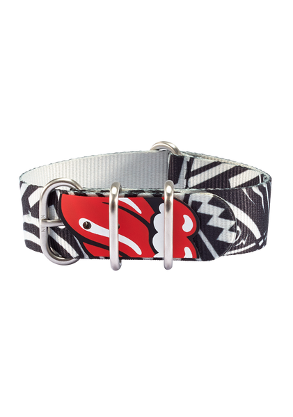 Rolling Stones 20mm Recycled NATO Band - Black / Gray