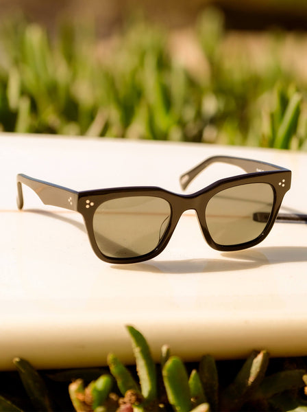 HUXTON-Crystal Black / Green Polarized