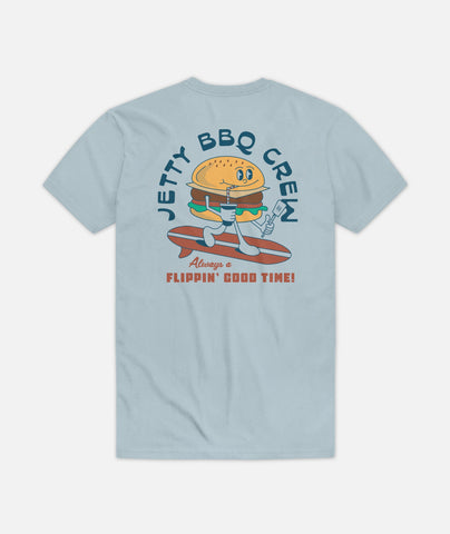 Burger Tee - Light Blue