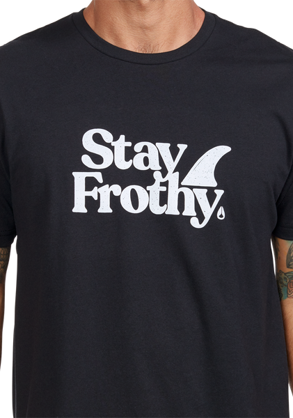 Stay Frothy T-Shirt - Black / White