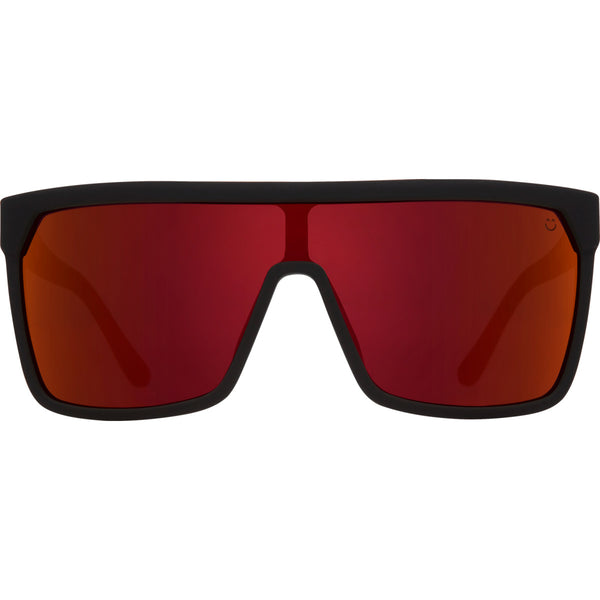 Flynn Soft Matte Black Red Fade - HD Plus Gray Green with Red Light Spectra Mirror