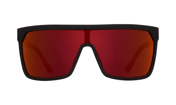Flynn Soft Matte Black Red Fade - HD Plus Gray Green with Red Light Spectra Mirror