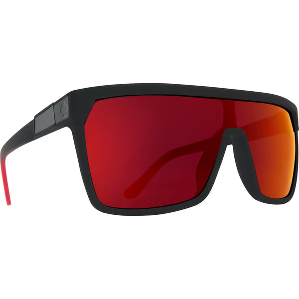 Flynn Soft Matte Black Red Fade - HD Plus Gray Green with Red Light Spectra Mirror