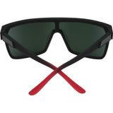 Flynn Soft Matte Black Red Fade - HD Plus Gray Green with Red Light Spectra Mirror