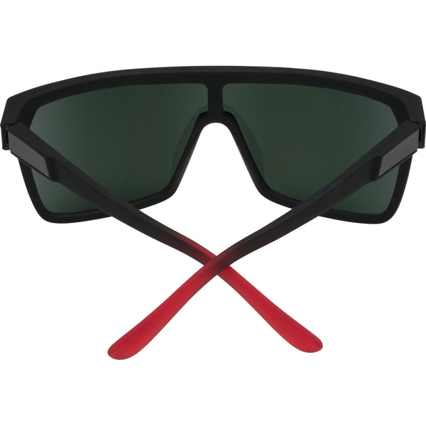 Flynn Soft Matte Black Red Fade - HD Plus Gray Green with Red Light Spectra Mirror