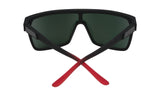 Flynn Soft Matte Black Red Fade - HD Plus Gray Green with Red Light Spectra Mirror