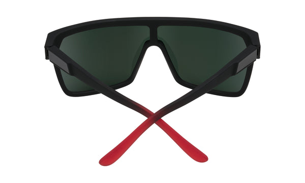Flynn Soft Matte Black Red Fade - HD Plus Gray Green with Red Light Spectra Mirror