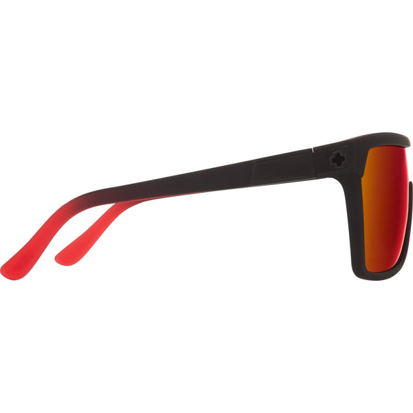 Flynn Soft Matte Black Red Fade - HD Plus Gray Green with Red Light Spectra Mirror