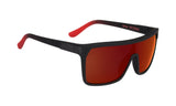 Flynn Soft Matte Black Red Fade - HD Plus Gray Green with Red Light Spectra Mirror
