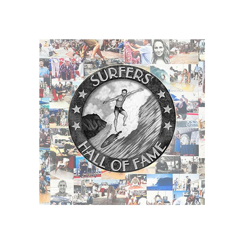 surfers hall of fame logo with pictures of inductees